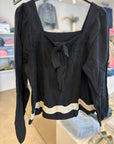 OBJECT MARICA L/S RE SQUARE NECK TOP