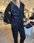 BY NAGY Stylish ruffled cardigan