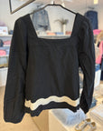 OBJECT MARICA L/S RE SQUARE NECK TOP