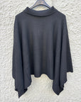 BY NAGY Poncho with collar & wide sleeves