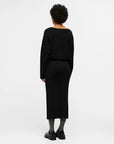 OBJECT REYNARD HW KNIT SKIRT BLACK