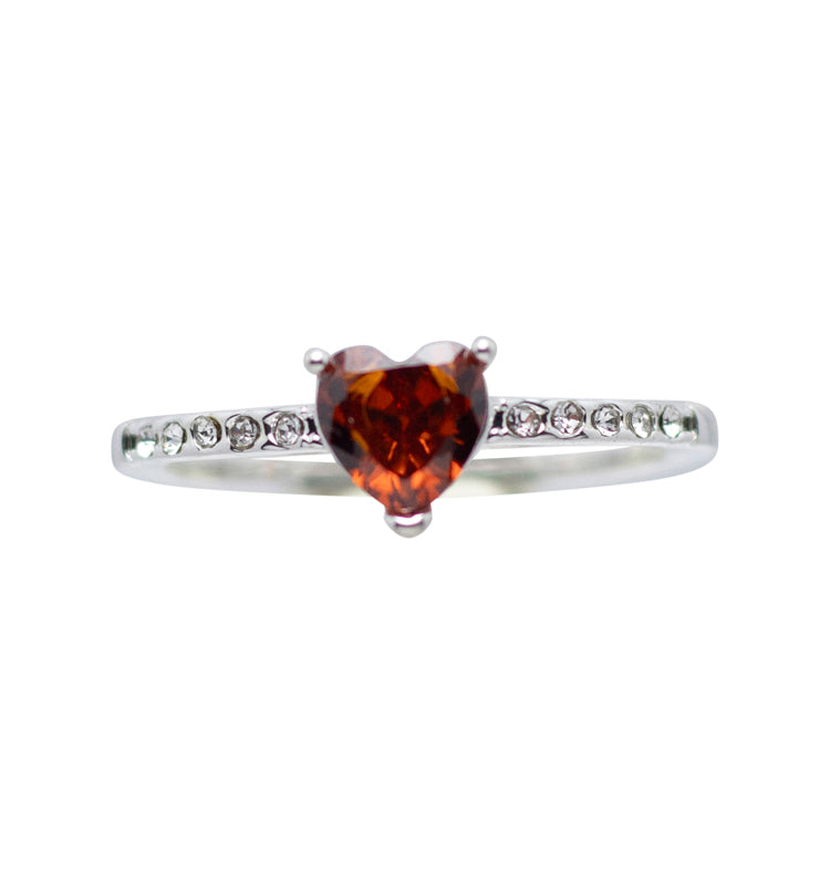 WOS Mi Amore ring silver/red