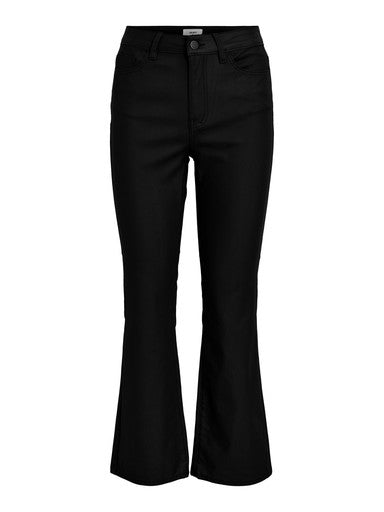 OBJECT BELLE MW 7/8 COATED FLARED PANTS