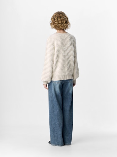 OBJECT HOLLOW L/S RE KNIT PULLOVER NOOS