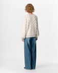 OBJECT HOLLOW L/S RE KNIT PULLOVER NOOS