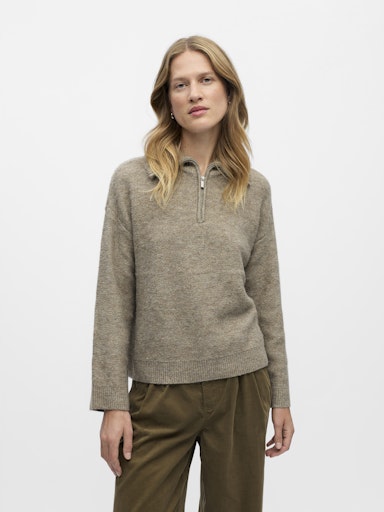 Tröja med zip krage