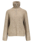 OBJECT DIANA LS RE ZIP HIGH NECK KNIT NOOS