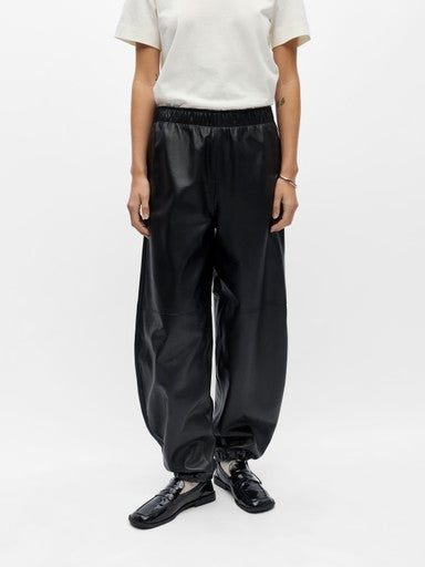OBJECT PELIN BALLOON LEATHER PANTS