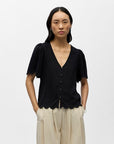 OBJECT SANNE 2/4 LO V-NECK TOP NOOS