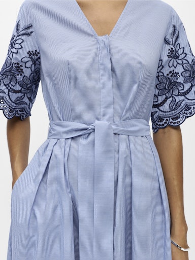 OBJECT VANNA S/S RE V-NECK MIDI DRESS