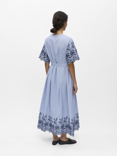 OBJECT VANNA S/S RE V-NECK MIDI DRESS