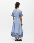 OBJECT VANNA S/S RE V-NECK MIDI DRESS