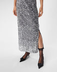 OBJECT KINNE HW LONG SKIRT ASPHALT SILVER