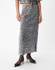 OBJECT KINNE HW LONG SKIRT ASPHALT SILVER