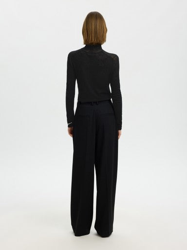 SELECTED VENDY WOOL LS KNIT ROLL NECK NOOS