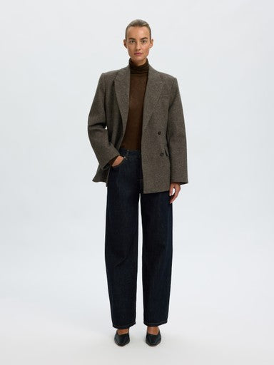 SELECTED VENDY WOOL LS KNIT ROLL NECK NOOS