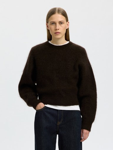 SELECTED MIRA LS KNIT SHORT O-NECK NOOS