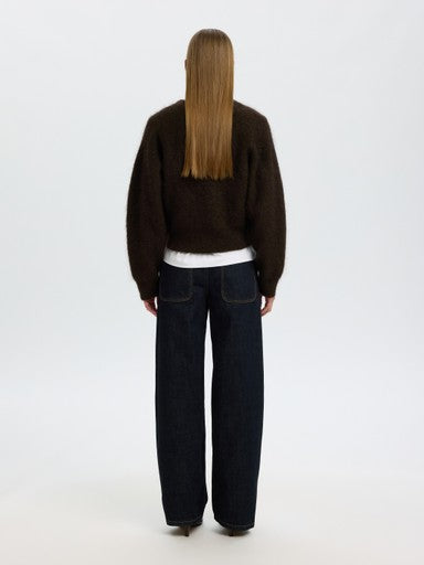 SELECTED MIRA LS KNIT SHORT O-NECK NOOS