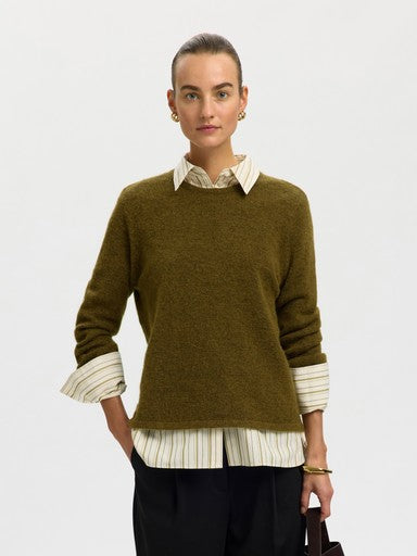 SELECTED LULU NEW LS KNIT O-NECK NOOS