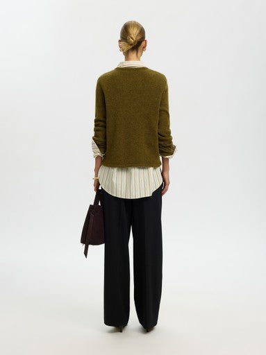 SELECTED LULU NEW LS KNIT O-NECK NOOS