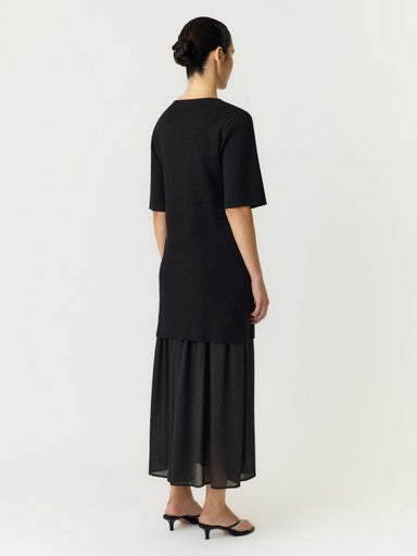 YAS BEANI SS LONG KNIT DRESS S.
