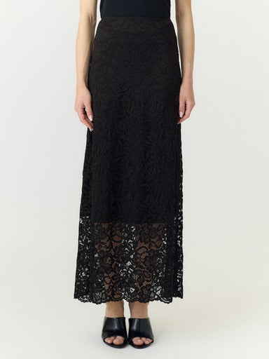 YAS LACEY HW LONG LACE SKIRT S. NOOS