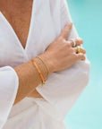 BY JOLIMA POPPY SMALL BANGLE ORANGE GOLD